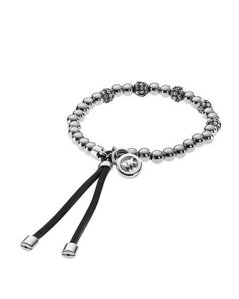 michael kors black bead bracelet|Michael Kors bracelet for woman.